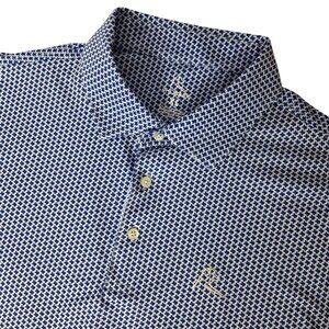 Rhoback Men's The Don't Mess Texas State Print Performance Golf Polo Shirt XL